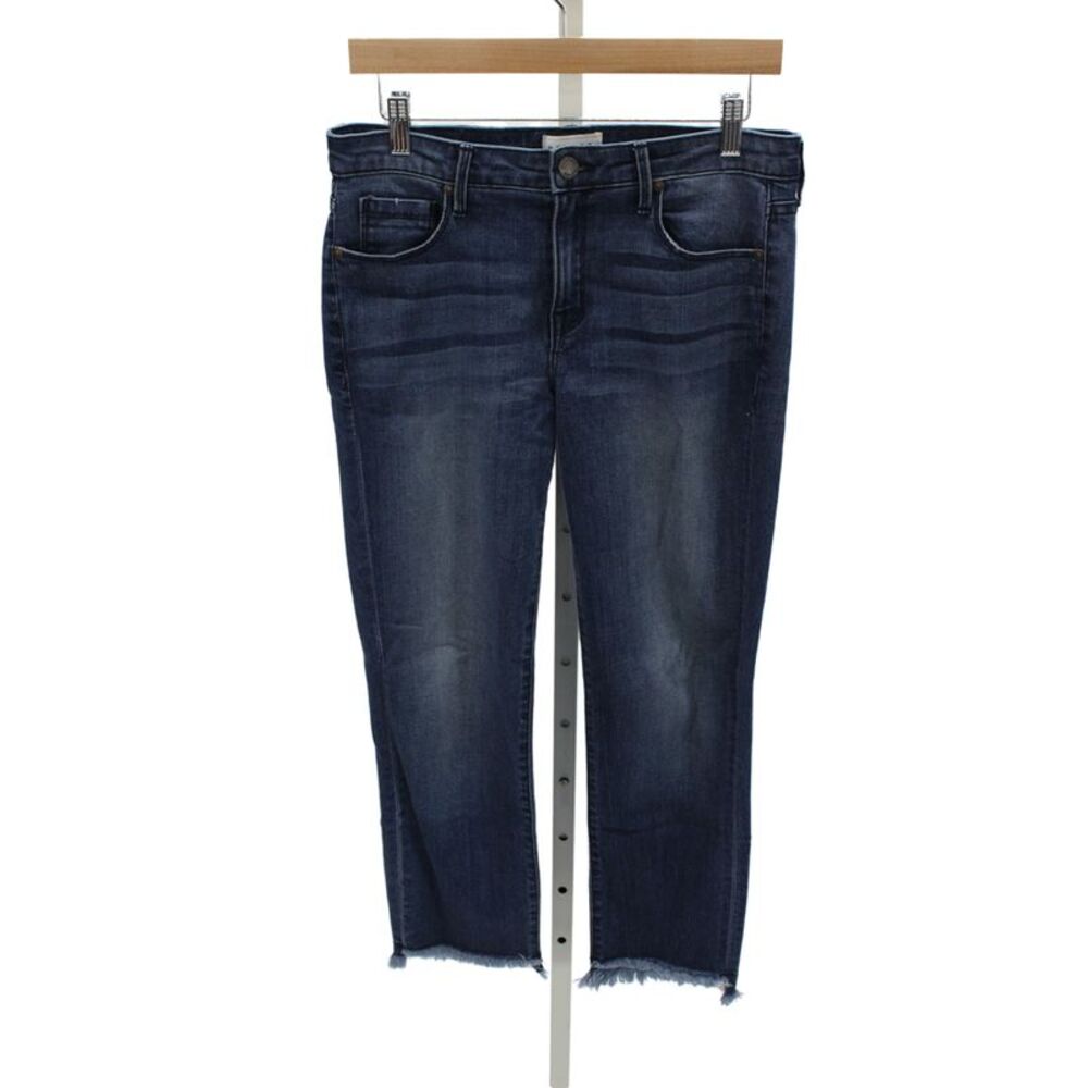Parker Smith Unisex Ankle Distressed Blue Cotton Jeans High Rise Zip Size 28